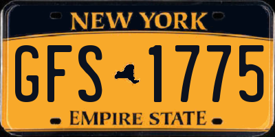 NY license plate GFS1775