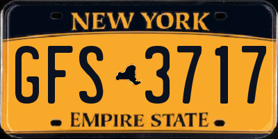 NY license plate GFS3717
