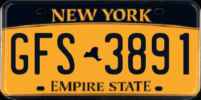 NY license plate GFS3891