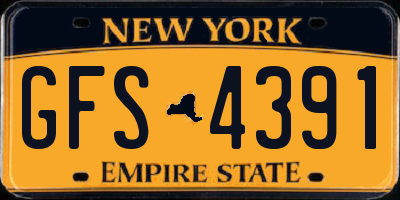NY license plate GFS4391