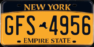NY license plate GFS4956