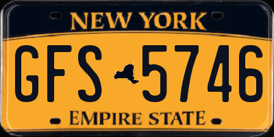 NY license plate GFS5746