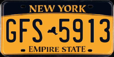 NY license plate GFS5913