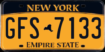 NY license plate GFS7133