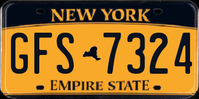 NY license plate GFS7324