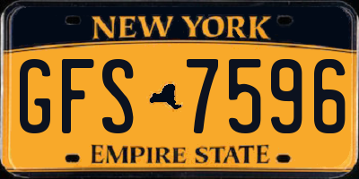 NY license plate GFS7596