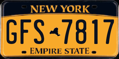NY license plate GFS7817
