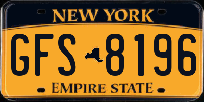 NY license plate GFS8196