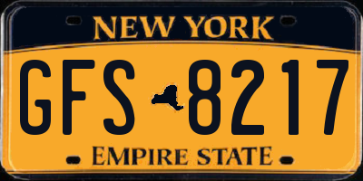NY license plate GFS8217