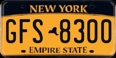 NY license plate GFS8300