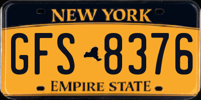NY license plate GFS8376