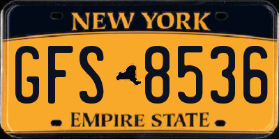 NY license plate GFS8536