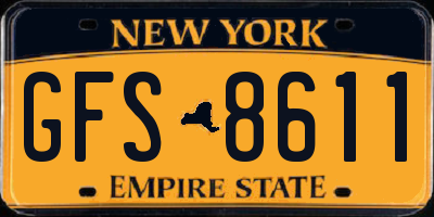 NY license plate GFS8611