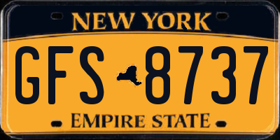 NY license plate GFS8737