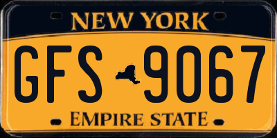 NY license plate GFS9067