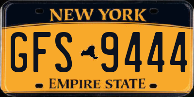 NY license plate GFS9444