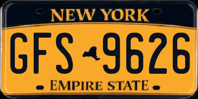 NY license plate GFS9626
