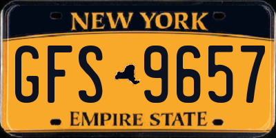 NY license plate GFS9657
