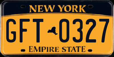 NY license plate GFT0327