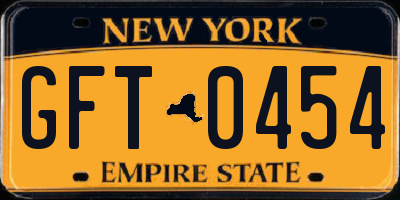 NY license plate GFT0454