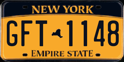 NY license plate GFT1148