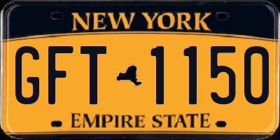 NY license plate GFT1150