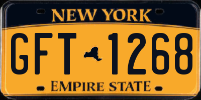 NY license plate GFT1268