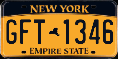 NY license plate GFT1346