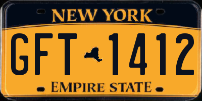 NY license plate GFT1412
