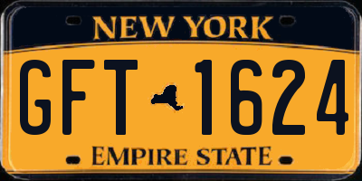 NY license plate GFT1624