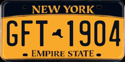 NY license plate GFT1904