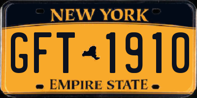 NY license plate GFT1910