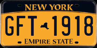 NY license plate GFT1918