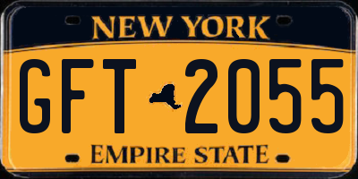 NY license plate GFT2055