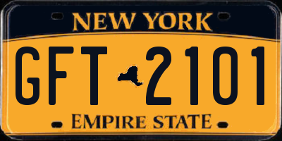 NY license plate GFT2101