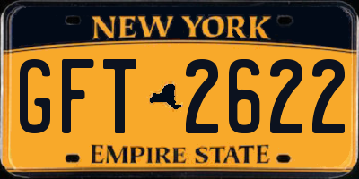 NY license plate GFT2622