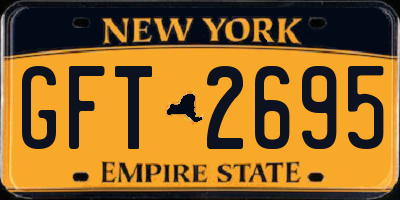 NY license plate GFT2695