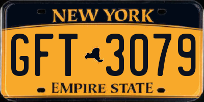 NY license plate GFT3079