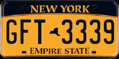 NY license plate GFT3339