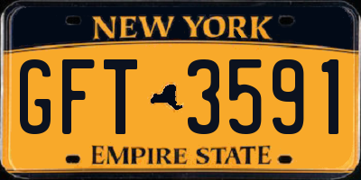 NY license plate GFT3591