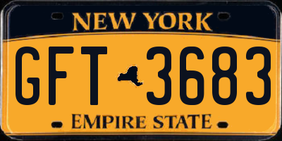 NY license plate GFT3683