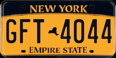NY license plate GFT4044