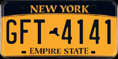 NY license plate GFT4141