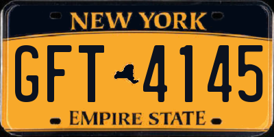 NY license plate GFT4145