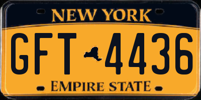 NY license plate GFT4436