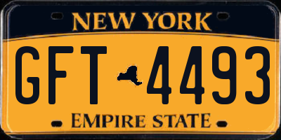 NY license plate GFT4493