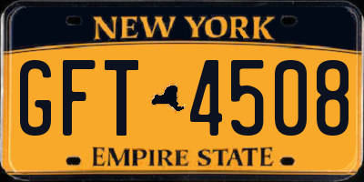 NY license plate GFT4508