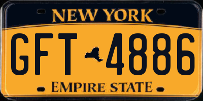 NY license plate GFT4886