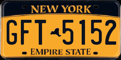 NY license plate GFT5152