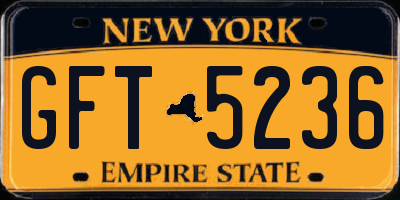 NY license plate GFT5236